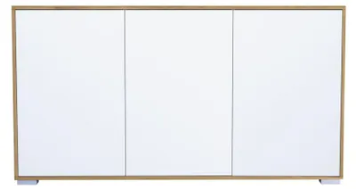 Produktbild von InnoFurn Sideboard Elena, 3 Türen, Push-to-Open, Eiche Evoke/Weiß matt, 152,5 x 83 x 37 cm