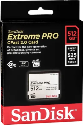 Immagine prodotto di SanDisk Extreme Pro - Scheda di memoria flash - 512 GB - CFast 2.0
