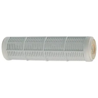 A close-up, studio shot of a cylindrical filter element against a white background.