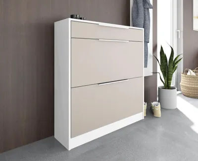 Produktbild von Schuhschrank "Oliva1" Basic, weiß-cappuccino