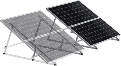 Produktbild von 2er Set PV Halterung 118cm Verstärkter Solarmodul Solarpanel 0°-90°Aufständerung