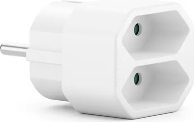 Produktbild von deleyCON Mehrfachstecker 2x Euro-Buchse 2,5A 1100W, 1 Stück - Weiß