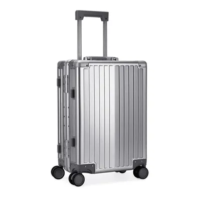 Produktbild von Heuer "STRIPE" Aluminiumkoffer Reisekoffer Hartschale, Silber, 20 Zoll
