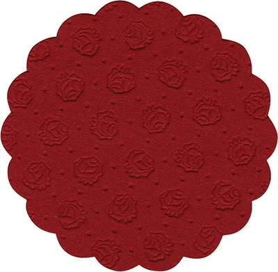Produktbild von 20 Tassen-Untersetzer rund Ø 9 cm bordeaux 9-lagig