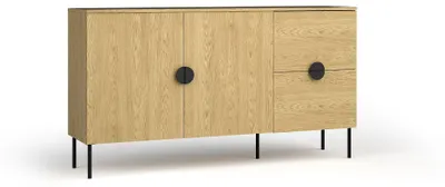 Immagine prodotto di raumhirsch: Comodino in legno di quercia Baltic, dimensioni 160 x 88 x 40 cm