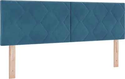 Image de Tête de lit vidaXL bleu foncé 160 cm velours