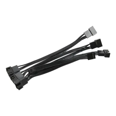 Obrázok produktu pre Predlžovací kábel ventilátora PWM, 4-pinový predlžovací kábel ventilátora PC, 4-pinový rozdeľovací kábel ventilátora PWM, predlžovací kábel ventilátora PC, predlžovací kábel rozdeľovača ventilátora PC, 4-pinový predlžovací napájací kábel
