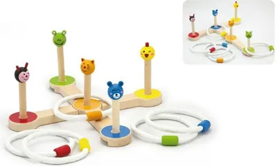 Produktbild von Viga Toys - Hölzernes Ringwurfspiel Haustiere von Viga Toys
