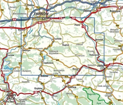 Produktbild von Ciężkowice-Vorgebirge 1:50.000. Touristenkarte. Kompass