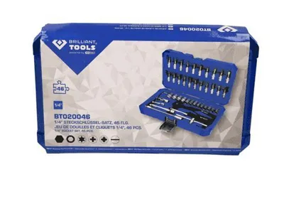 Immagine prodotto di BRILLIANT TOOLS Set di chiavi a bussola da 1/4" 46 pezzi - BT020046