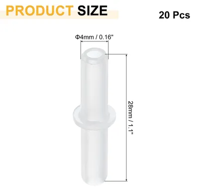 Produktbild von 20 Stš¹ck Aquarium Luftventilverbinder, Kunststoff Inline Schlauch Rš¹ckschlagventile fš¹r 4mm ID Luftleitung Aquarium Teich Luftleitung, Wei?