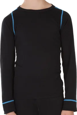 Produktbild von CFLEX Kinder Ski- & Thermohemd - warme Unterwäsche lang POLARDRY - Schwarz-Blau 134-140