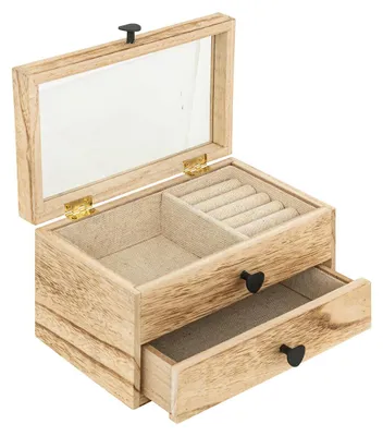 Produktbild von Atmosphera | Holzkästchen für Schmuck - Schmuckschatulle - Beige