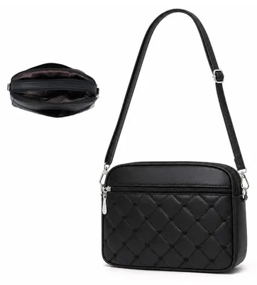 Immagine prodotto di Piccola borsa a tracolla da donna in ecopelle, colore nero