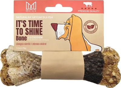 Image de MERSJO os à mâcher au saumon pour chiens 13.5 cm - peau et pelage sains