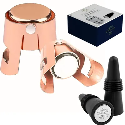 Produktbild von Korkenset, 2 x Champagnerflaschenkorken, ROSA, 2 x Weinflaschenkorken