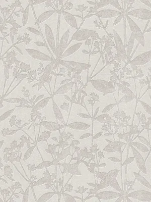 Produktbild von Vliestapete florale Blumen und Blätter – Grau, Beige