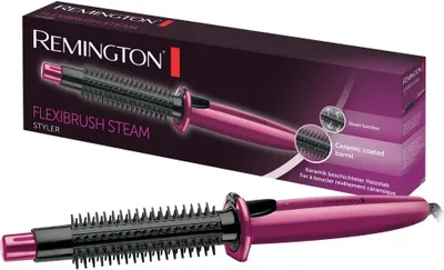 Obrázek produktu pro Horký kulatý kartáč Remington s parním systémem CB4N pro vlny, kudrliny a objem Růžová/černá