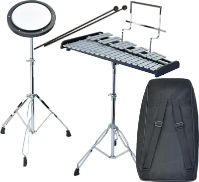 Produktbild von Steinbach Glockenspiel Set 30 Klangplatten inkl. Ständer Tasche Übu...