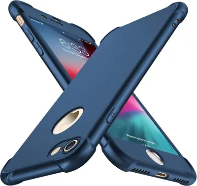 Produktbild von Marineblaues Case Für Iphone 7/8 4.7' 2Xgehärtetes Glas
