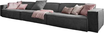 Produktbild von KAWOLA Sofa SAMU Riesensofa Stoff dunkelgrau