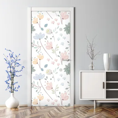 Produktbild von Dekorative Aufkleber selbstklebend Klebefolie Türaufkleber Türposter Pfingstrosen 70 x 200 cm