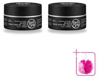 Productafbeelding van 2 x Red One Haarwax Zwarte Aqua Haargel - 150 ml - Voordeelverpakking - 2 stuks