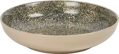 Zdjęcie produktu dla Lambert Kaori, talerz do makaronu biały/czarny, wys. 5 gł. 21 cm, kamionka, wygląd spękany 20480