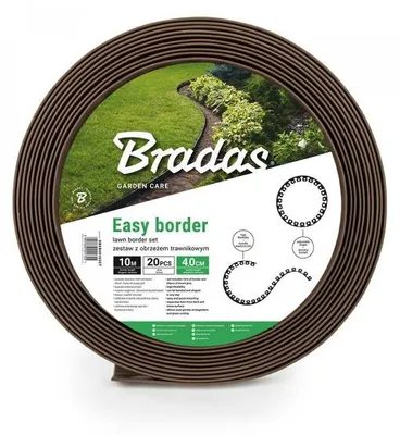 Obrázok produktu pre Okraje záhonov, hnedé 10 m x 40 mm EASY BORDER BRADAS