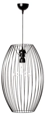 Image de Lampe à suspension Reyna en métal noir