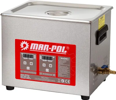 Obrázek produktu pro MAR-POL Ultrazvuková čistička 10 l, 240 W, nerez - M90076