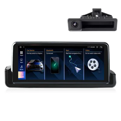 Immagine prodotto di 4+64 GB Carplay Bluetooth per BMW Serie 3 E90 E91 E92 E93 2006-2011 senza navigatore con idrive telecamera posteriore aggiornamento display Android supporto DAB+