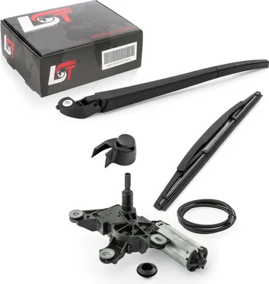 Produktbild von Wischermotor Heck Scheibenwischer Set Motor hinten Dichtung für Skoda Fabia I