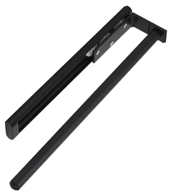 Produktbild von Aluminium Handtuchhalter TED 1-armig schwarz matt (325-487 mm, ausziehbar) Teleskop-Handtuchauszug für Bad oder Küche