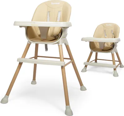 Image de Baninni Chaise haute 4 en 1 - Chaise évolutive Inigo Beige