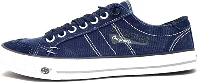 Image de Dockers par Gerli : Chaussures pour hommes, chaussures à lacets, baskets basses, couleur bleue, style décontracté