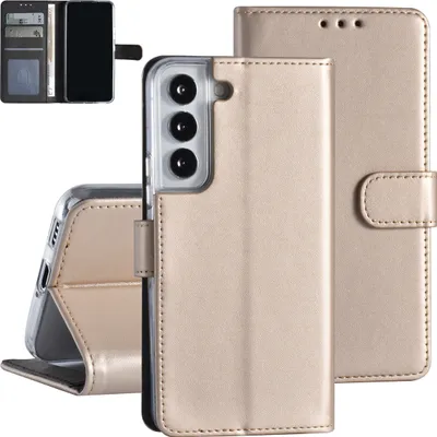 Image de Samsung Galaxy S22 Book type Case - Porte-cartes - Fermeture magnétique - Or
