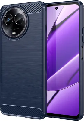 Produktbild von Hülle für Realme C67 5G Carbon-Faser Weich TPU Silikon Stoßfest Handyhülle Blau