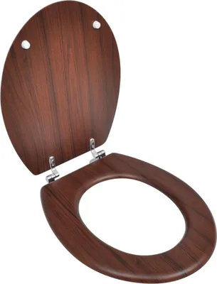 Produktbild von Toilettensitz MDF Deckel Schlichtes Design Braun