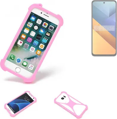 Produktbild von K-S-Trade Handy Hülle kompatibel mit POCO M6 4G Schutz Hülle Bumper Silikon Schutz Hülle Cover Case Silikoncase Silikonbumper TPU Softcase