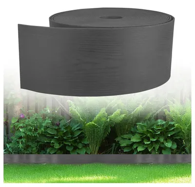 Produktbild von GARDENIX Flexible Rasenkante Kunststoff 10m, Höhe 130mm - Rasen Beeteinfassung Holzoptik - Beetumrandung Rund - Wetterbeständige Rasenbegrenzung