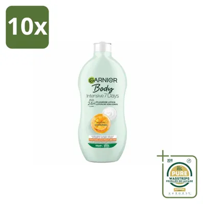 Image de 10 x Garnier Intensive 7 Jours, lotion pour le corps avec extrait de mangue et probiotiques, 400 ml - Pack économique - 10 pièces