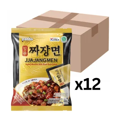 Produktbild von 12er-Pack Paldo Instantnudeln Jjajangmen 200g