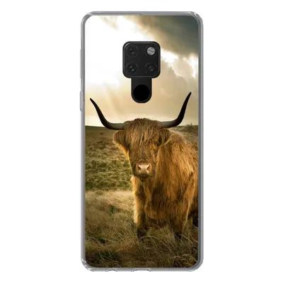 Produktbild von MuchoWow® Handyhülle Schutzhülle Hülle für Huawei P40 Lite Schottischer Hochländer - Sonne - Tiere Silikon Softcase Handy Hülle - Handy