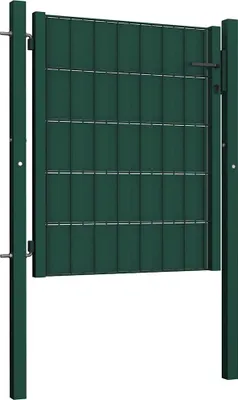 Produktbild von vidaXL Zauntor aus PVC und Stahl 100 x 100 cm Grün