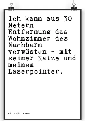 Produktbild von Mr. & Mrs. Panda Bild Ich kann aus 30... DIN A4 - Weiß - Geschenk, Katze, Wandschmuck, lustig, Kater, Sprüche, Geld, Plakat, Wanddekoration, drucke, wanddeko, Spruch