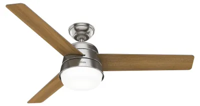 Obrázok produktu pre Stropný ventilátor s osvetlením a diaľkovým ovládaním Finley Nickel 132 cm