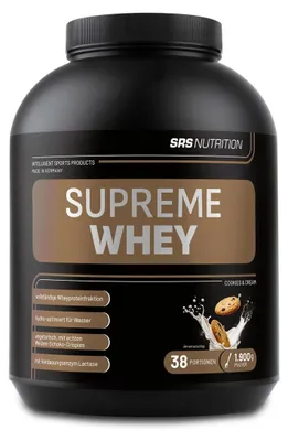 Produktbild von SRS Supreme Whey - 1900g - Dose Cookies & Cream