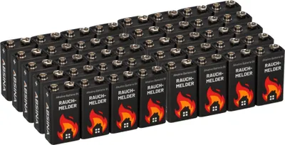 Produktbild von 40x 9V-Block Rauchmelder Batterie für Rauchwarnmelder Messgeräte Spielzeuge