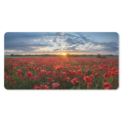 Produktbild von MuchoWow® Mauspad Mousepad Blumen - Mohn - Rot 27x18 cm - Mousepads - Maus Mat - Pad - Mausunterlage - Büroartikel - Desk Matten